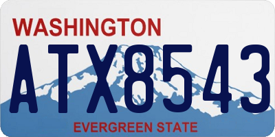 WA license plate ATX8543
