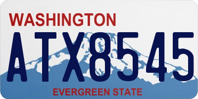 WA license plate ATX8545