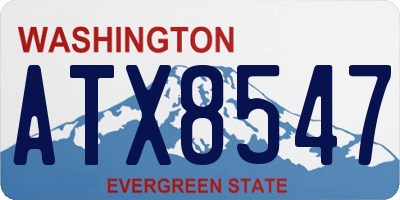 WA license plate ATX8547