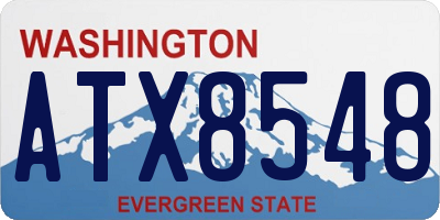 WA license plate ATX8548