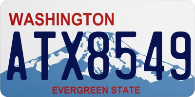 WA license plate ATX8549