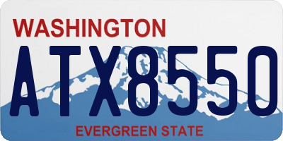 WA license plate ATX8550