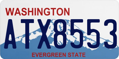 WA license plate ATX8553