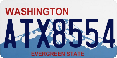 WA license plate ATX8554