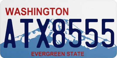 WA license plate ATX8555