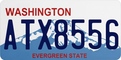 WA license plate ATX8556