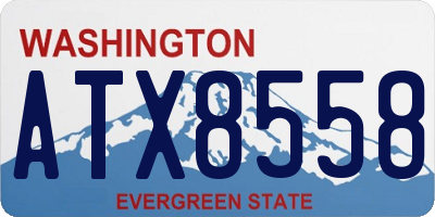 WA license plate ATX8558