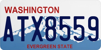 WA license plate ATX8559