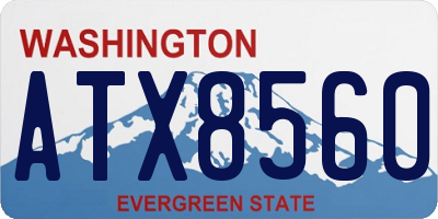 WA license plate ATX8560