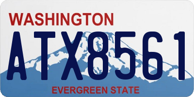 WA license plate ATX8561