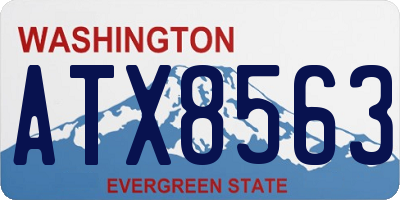 WA license plate ATX8563