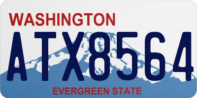 WA license plate ATX8564