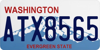 WA license plate ATX8565