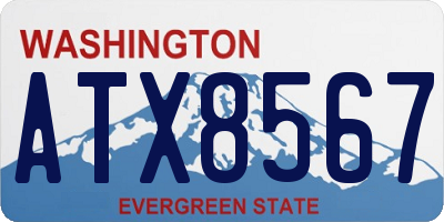 WA license plate ATX8567