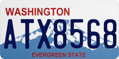 WA license plate ATX8568