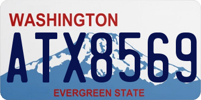 WA license plate ATX8569