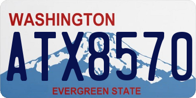 WA license plate ATX8570
