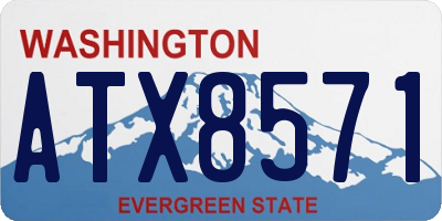 WA license plate ATX8571