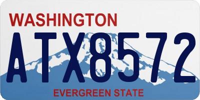 WA license plate ATX8572