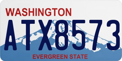WA license plate ATX8573
