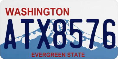 WA license plate ATX8576