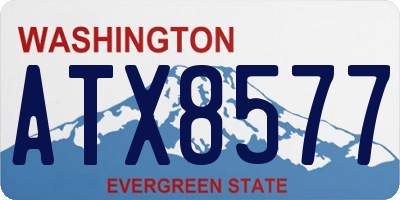 WA license plate ATX8577