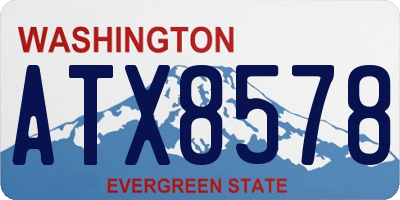 WA license plate ATX8578
