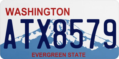 WA license plate ATX8579