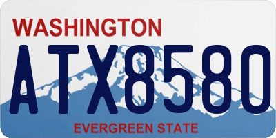 WA license plate ATX8580