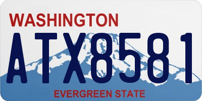 WA license plate ATX8581