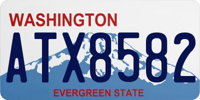 WA license plate ATX8582
