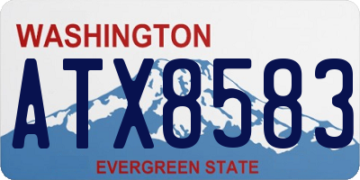 WA license plate ATX8583