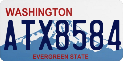 WA license plate ATX8584