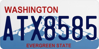 WA license plate ATX8585