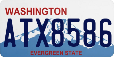 WA license plate ATX8586