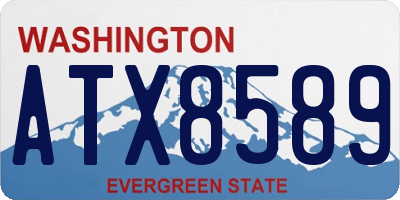 WA license plate ATX8589