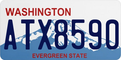 WA license plate ATX8590