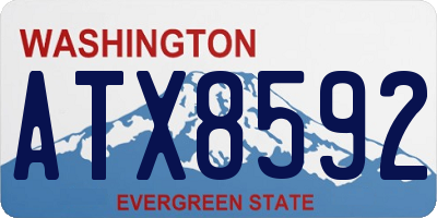 WA license plate ATX8592