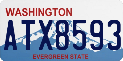 WA license plate ATX8593