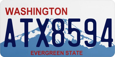 WA license plate ATX8594
