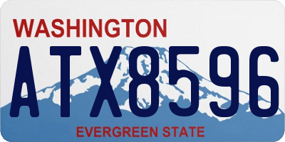 WA license plate ATX8596