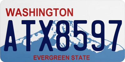 WA license plate ATX8597