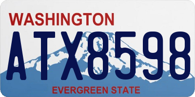 WA license plate ATX8598