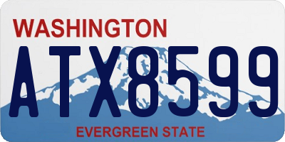 WA license plate ATX8599