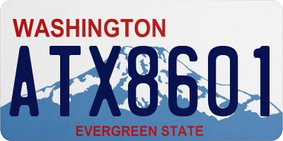 WA license plate ATX8601