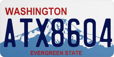 WA license plate ATX8604