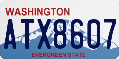 WA license plate ATX8607