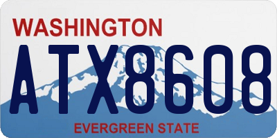WA license plate ATX8608