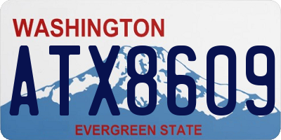 WA license plate ATX8609