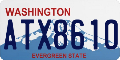 WA license plate ATX8610